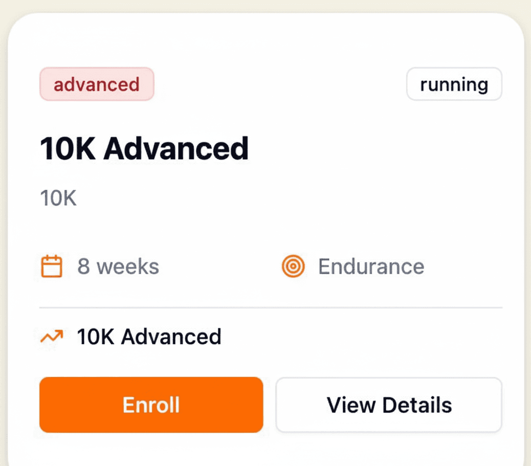 Follow Training Plans